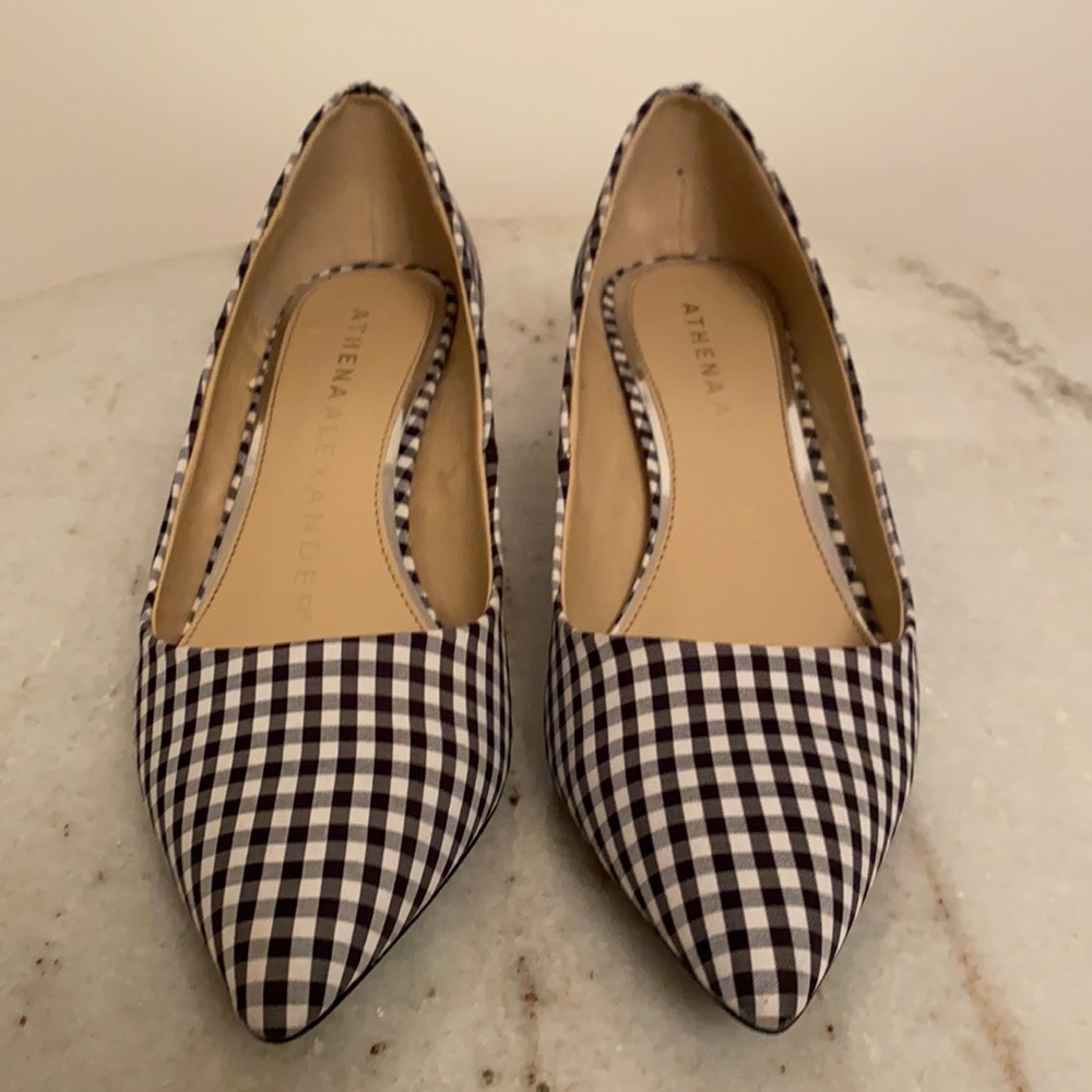 Athena Alexander Black and White Kitten Heels Size 8